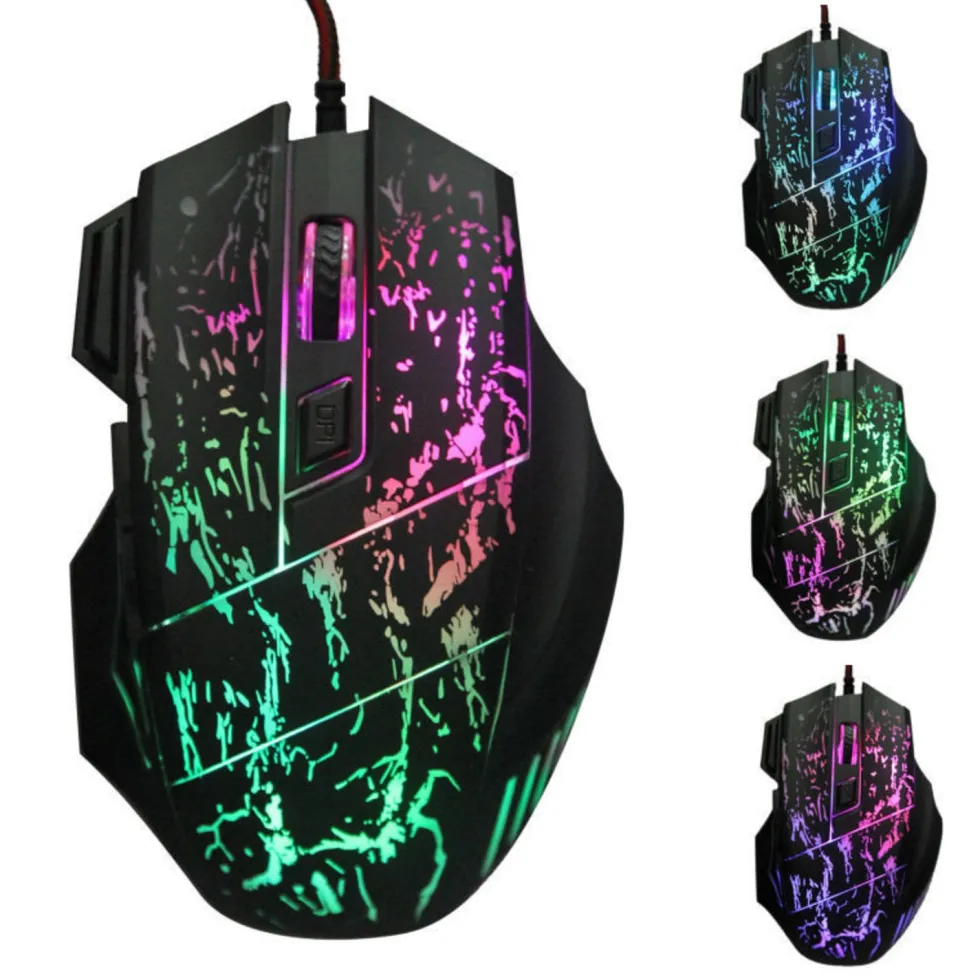 Gamingmus RGB / Datormus med 7 knappar