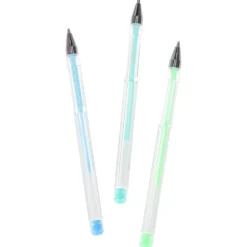 Gelpenna set 100 st + 100 refiller glitter/metallic/neon i fodral