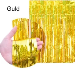 Glitterdraperi , Dörrdraperi - Silver , Guld