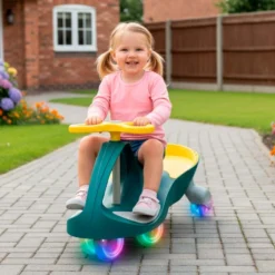 Gravity ride-on bil med LED-hjul och gummihjul, max 80 kg