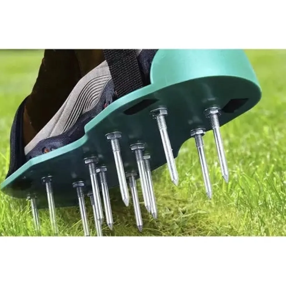 Gräsmatteluftare skor med 26 spikar 5 cm, stl 36-46, 2-pack