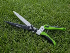 Grässax/häcksax 180° roterande blad härdat stål 34,5 cm grön