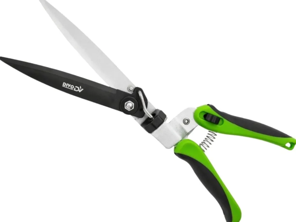 Grässax/häcksax 180° roterande blad härdat stål 34,5 cm grön