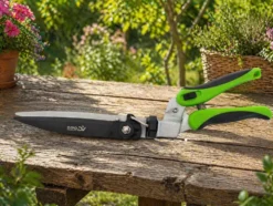 Grässax/häcksax 180° roterande blad härdat stål 34,5 cm grön