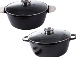 Gryta med glaslock och non stick-beläggning 12,6 L
