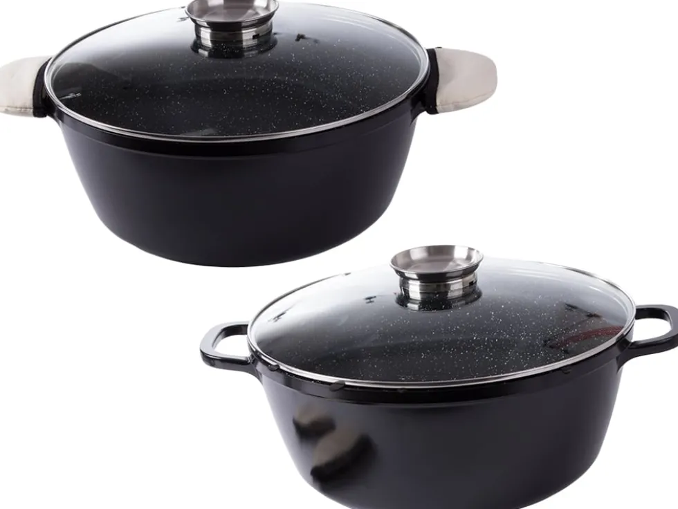 Gryta med glaslock och non stick-beläggning 12,6 L