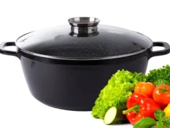Gryta med glaslock och non stick-beläggning 12,6 L