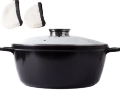Gryta med glaslock och non stick-beläggning 12,6 L