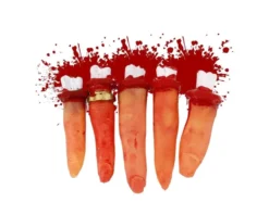 Halloween-dekoration konstgjorda avskurna fingrar 5-pack 8–9,3 cm