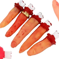Halloween-dekoration konstgjorda avskurna fingrar 5-pack 8–9,3 cm