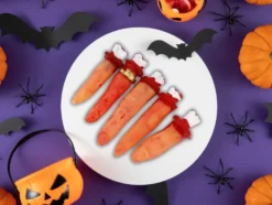 Halloween-dekoration konstgjorda avskurna fingrar 5-pack 8–9,3 cm