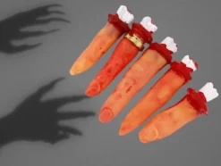 Halloween-dekoration konstgjorda avskurna fingrar 5-pack 8–9,3 cm