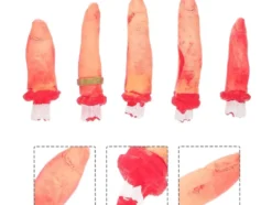 Halloween-dekoration konstgjorda avskurna fingrar 5-pack 8–9,3 cm