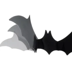 Halloween fladdermusdekoration 3-pack svart plast 47/37/31 cm