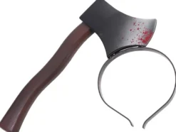 Halloween-huvudband med yxa plast brun universal 27 cm