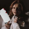 Halloween-kniv cleaver i plast med blodig effekt 1-pack