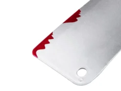 Halloween-kniv cleaver i plast med blodig effekt 1-pack