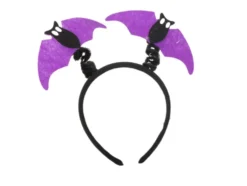 Halloweenkostym barn kjol + hårband fladdermus svart/lila