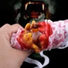 Halloweenmask gummi universal med blodiga tänder
