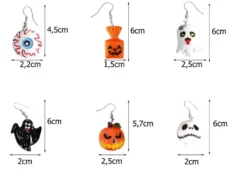 Halloweenörhängen med 6 olika motiv