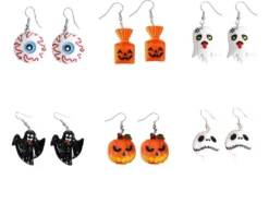 Halloweenörhängen med 6 olika motiv