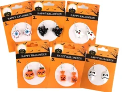 Halloweenörhängen med 6 olika motiv