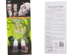 Halloween sminkkit fejkad sårskada med blodpenna och 2 blodflaskor