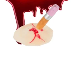 Halloween sminkkit fejkad sårskada med blodpenna och 2 blodflaskor