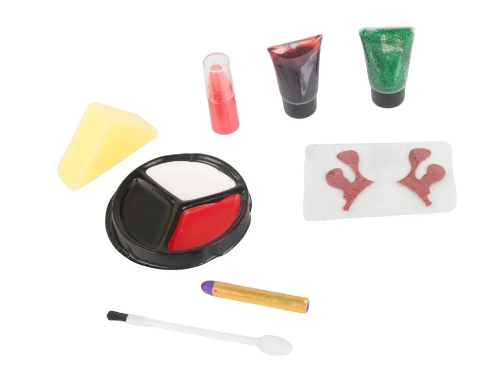 Halloween sminkkit vampyr med ansiktsfärg, fejkblod 8 ml och rött läppstift