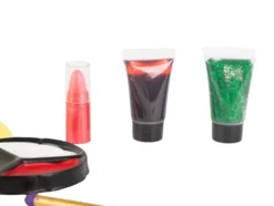 Halloween sminkkit vampyr med ansiktsfärg, fejkblod 8 ml och rött läppstift