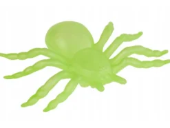 Halloween spindlar självlysande 11x7 cm 2-pack plast grön