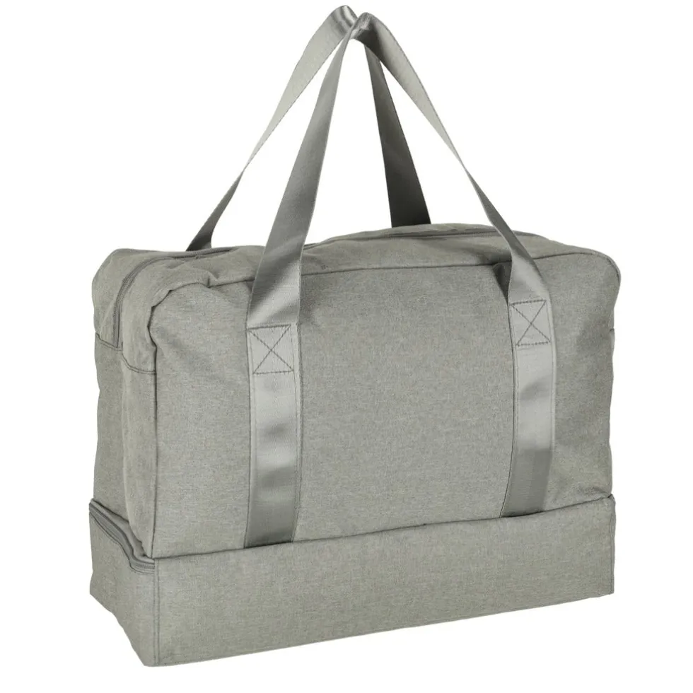 Handbagageväska grå 30x39x18 cm polyester, 5 fack med vattentätt fack
