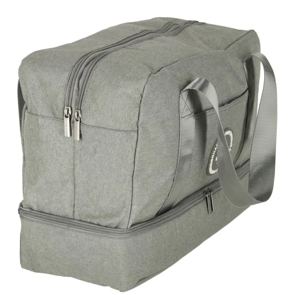 Handbagageväska grå 30x39x18 cm polyester, 5 fack med vattentätt fack
