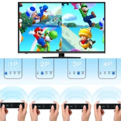 Handkontroll kompatibel med Nintendo Wii med Motion Plus