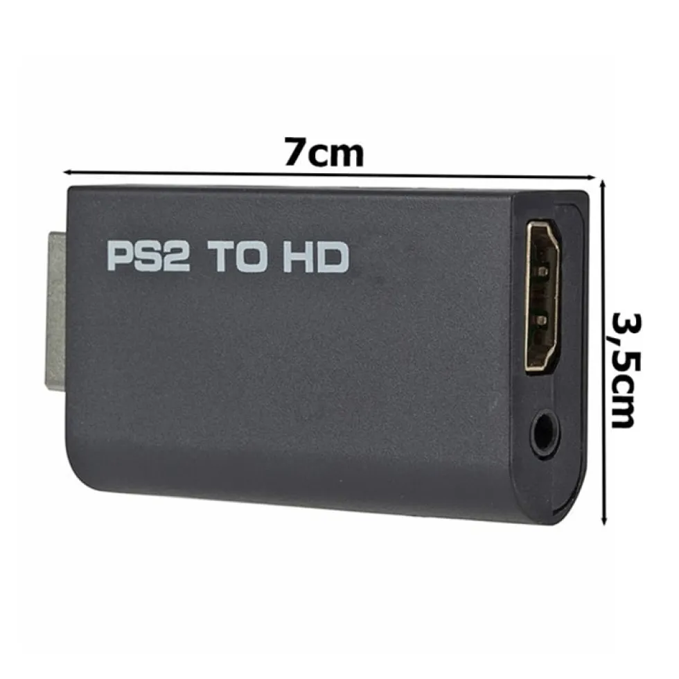 HDMI-adapter kompatibel med PlayStation 2 för modern TV-anslutning