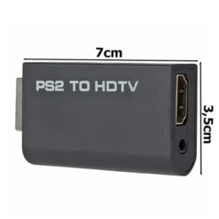 HDMI-adapter kompatibel med PlayStation 2 för modern TV-anslutning