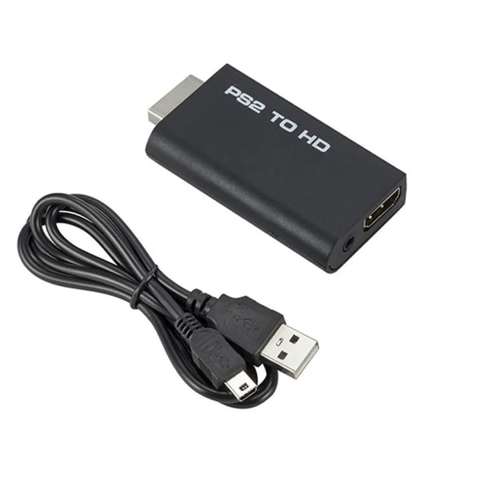 HDMI-adapter kompatibel med PlayStation 2 för modern TV-anslutning