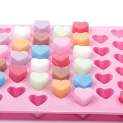 Hjärtformad Silikonform för Is, Choklad & Gelé - 3-pack