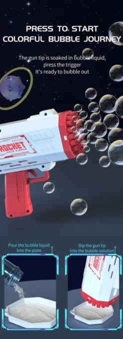 40-håls bubbelpistol för barn - fest och bröllop