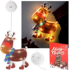 Hängande LED-ren dekoration med sugpropp, batteridriven 23 cm