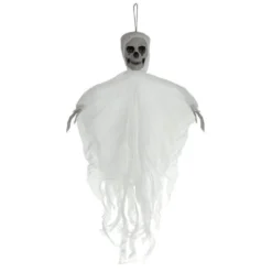 Hängande skelett Halloween-dekoration 70x60 cm vit, inomhus/utomhus