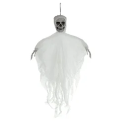Hängande skelett Halloween-dekoration 70x60 cm vit, inomhus/utomhus