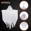 Hängande spöken 75 cm 3-pack vita Halloween-dekoration in/utomhus