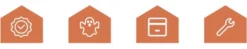 Hängande spöken 75 cm 3-pack vita Halloween-dekoration in/utomhus
