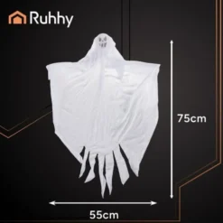 Hängande spöken 75 cm 3-pack vita Halloween-dekoration in/utomhus