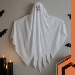 Hängande spöken 75 cm 3-pack vita Halloween-dekoration in/utomhus