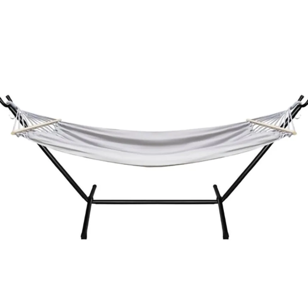 Hängmatta med stativ 200x100 cm