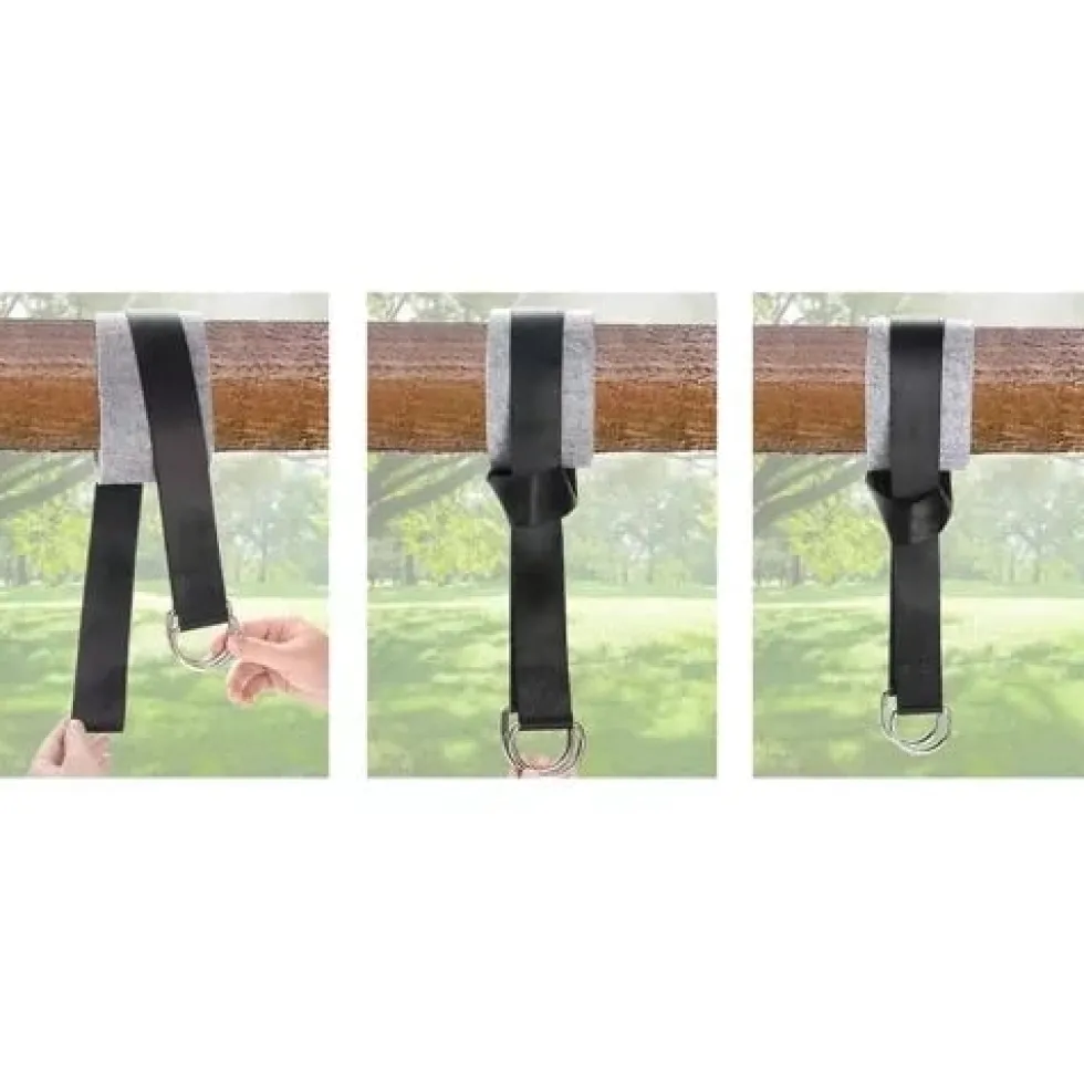 Hängmatte- och gungfäste kit 152 cm nylonrep 150 kg, 2-pack