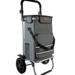 Hopfällbar shoppingvagn med väska 40L