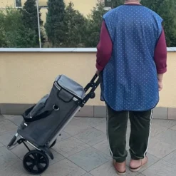 Hopfällbar shoppingvagn med väska 40L